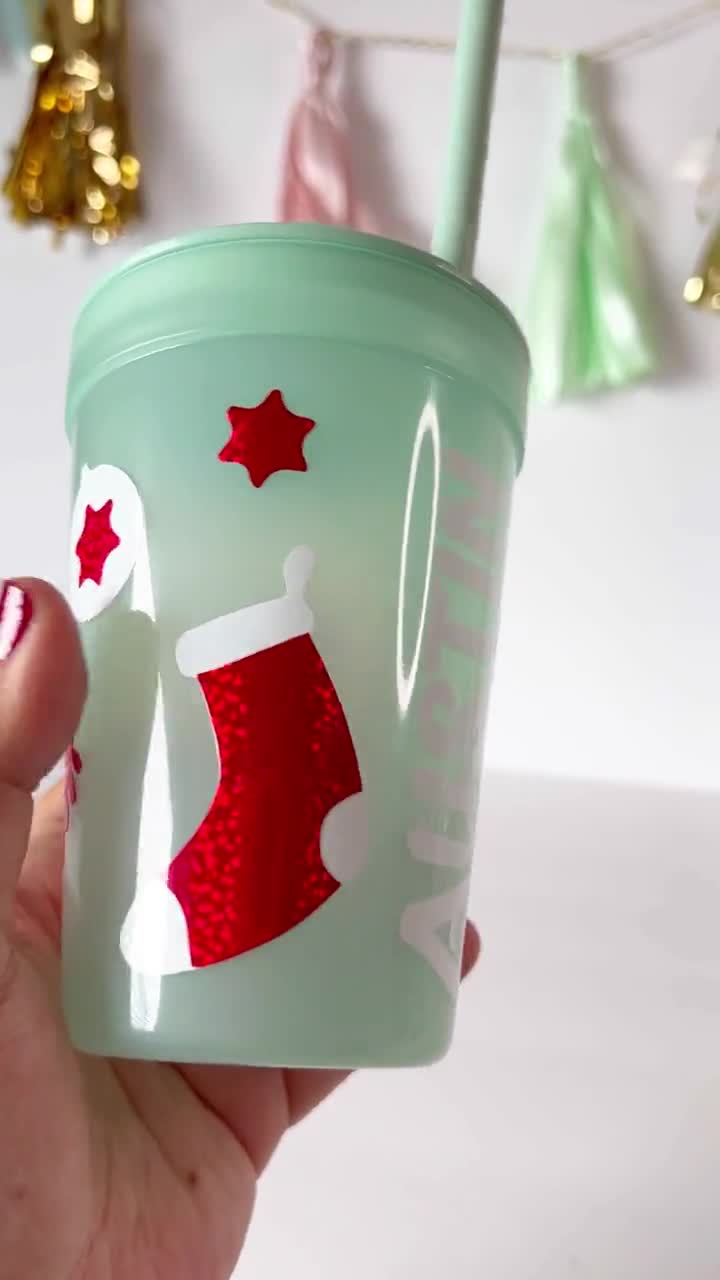 Personalized Christmas Kids Cup With Custom Name 13/16 Ounces