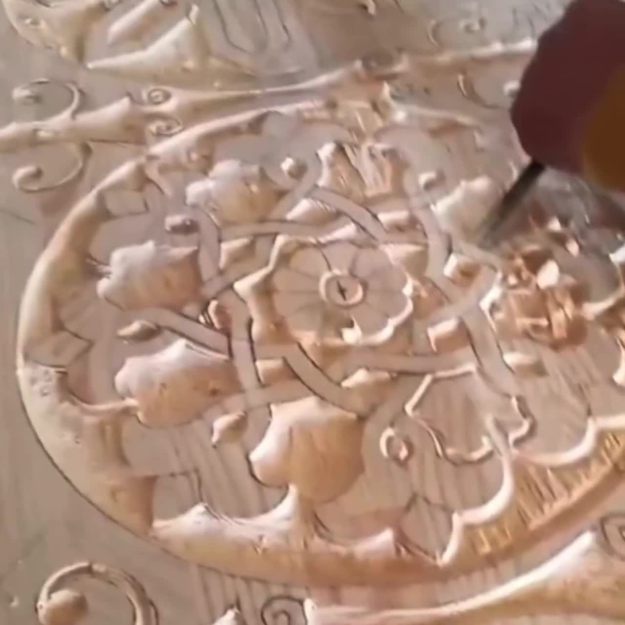 Hand Carved Wooden Headboard – Floral Boho Rustic Bed Head – Custom Size & Color – Queen, King, Full, Twin, California King video poster