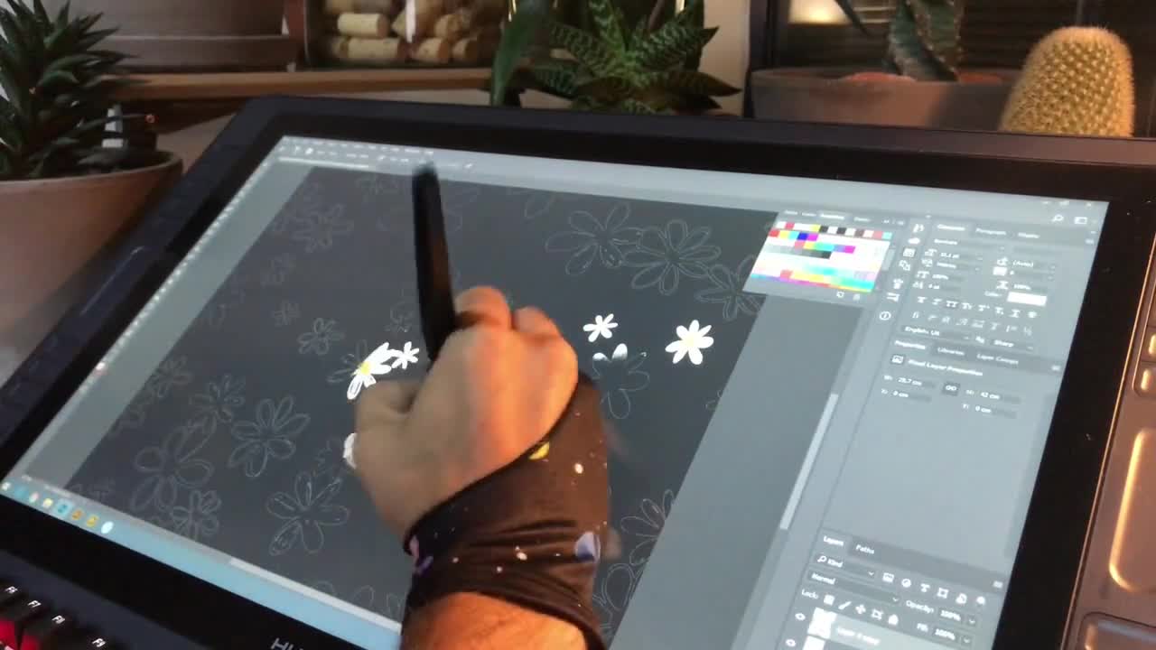 Digital Artist Glove L Fairytale Prints L Kids-adult Fits L Artist Gift L  Tablet Glove Drawing Glove L Illustrator Graphic Designer Glove 