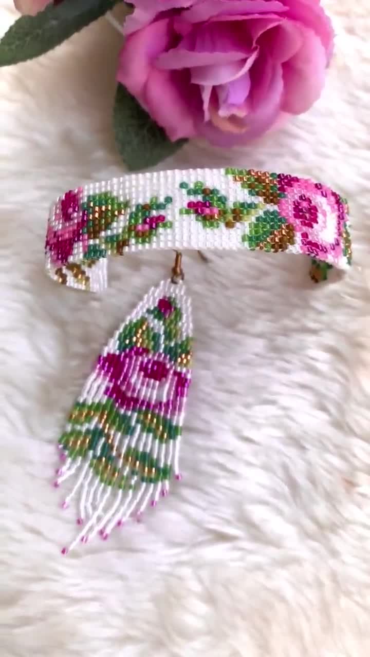 tribal beaded rose headband tribal beaded rose headband