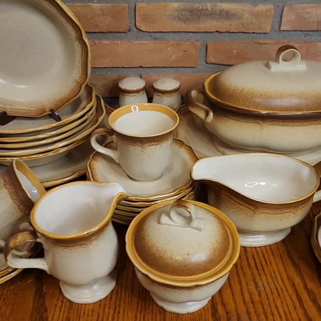 Mikasa Whole Wheat E8000 Stoneware Dinnerware Set Made in Japan - Etsy