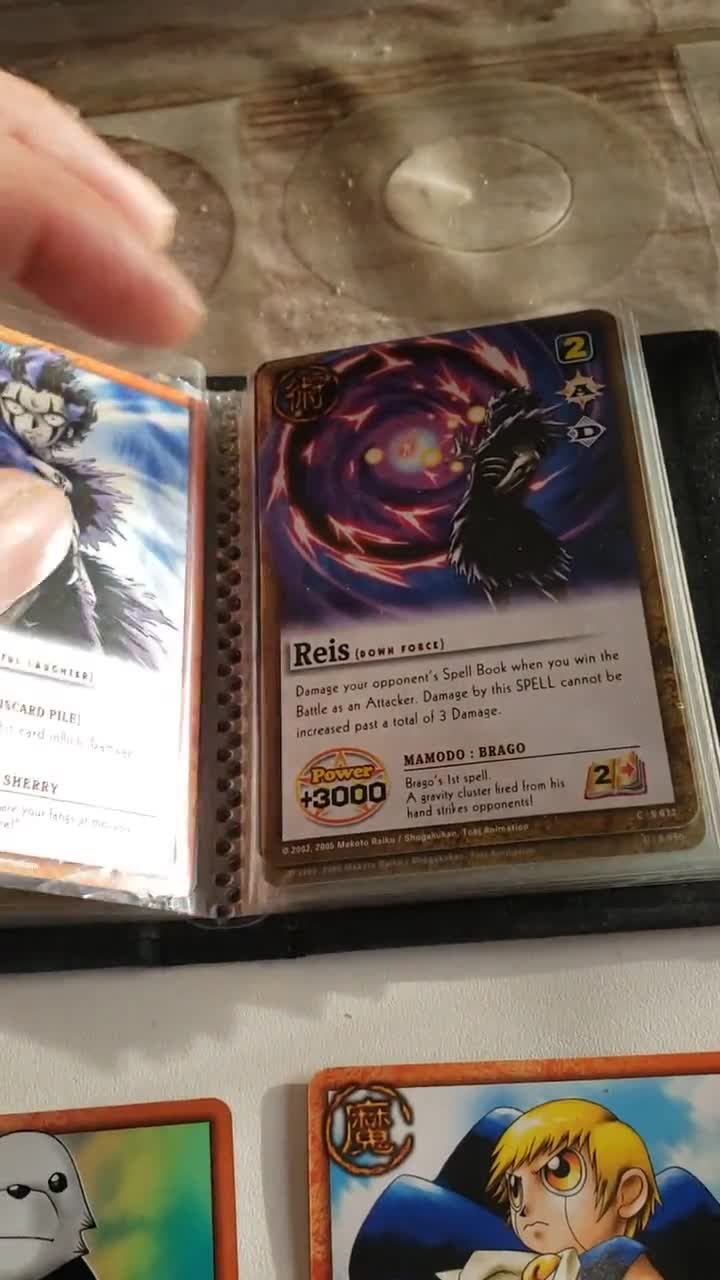 Zatch Bell cards and book 32 cards