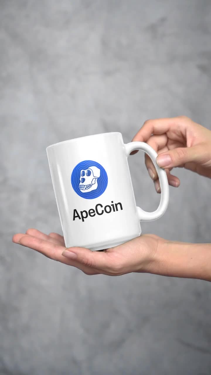 Mug ApeCoin Crypto 15 oz : tasse à café et à thé en céramique pour les fans  de blockchain