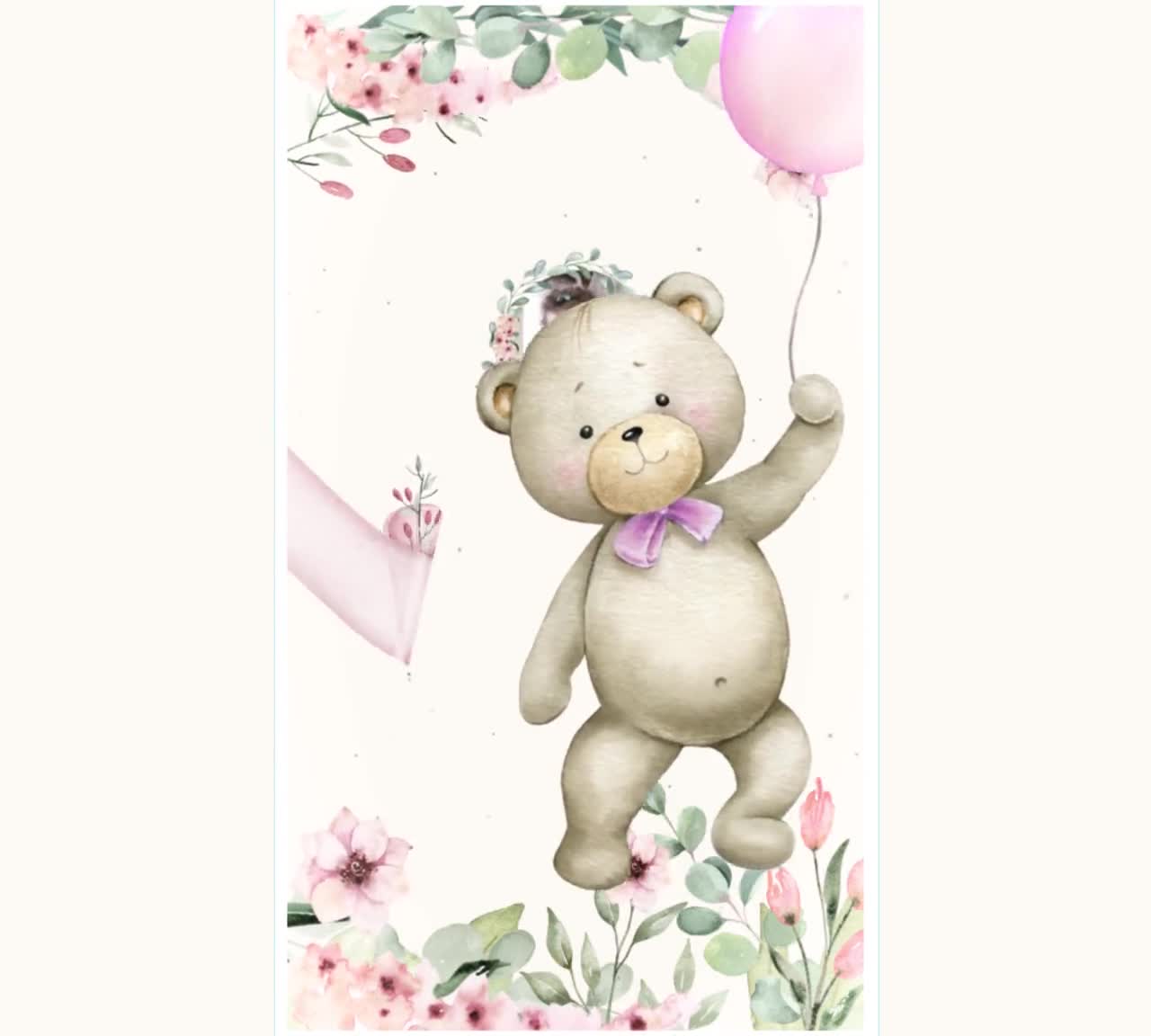 Party kit tema orsetto e palloncini per il primo compleanno di Ludovica 😍  - Teddy bear and balloons party kit - Incartando Incantando