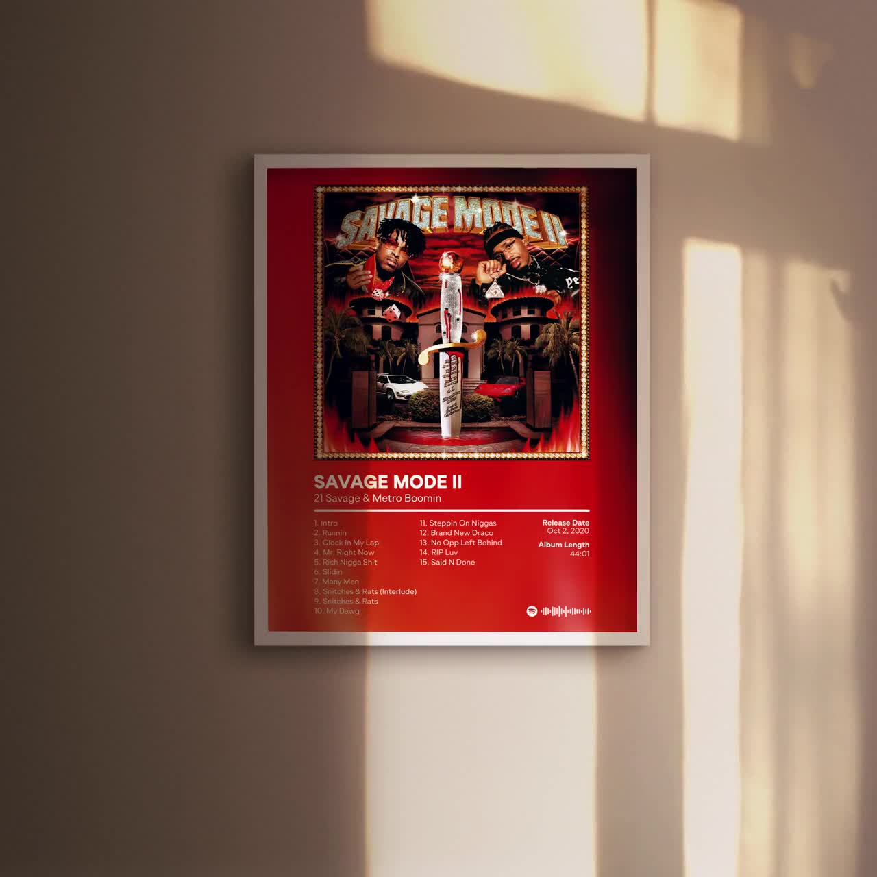 21 Savage x Metro Boomin 'Savage Mode' Poster – Posters Plug