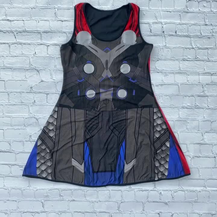 Loki / Thor Marvel Inspired REVERSIBLE Sleeveless Dress – Kawaiian Pizza  Apparel