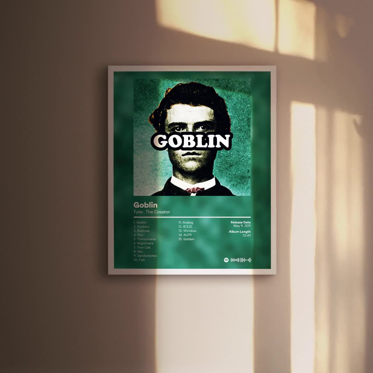 Tyler the Creator 'Goblin' Album Art Tracklist Poster – The Indie