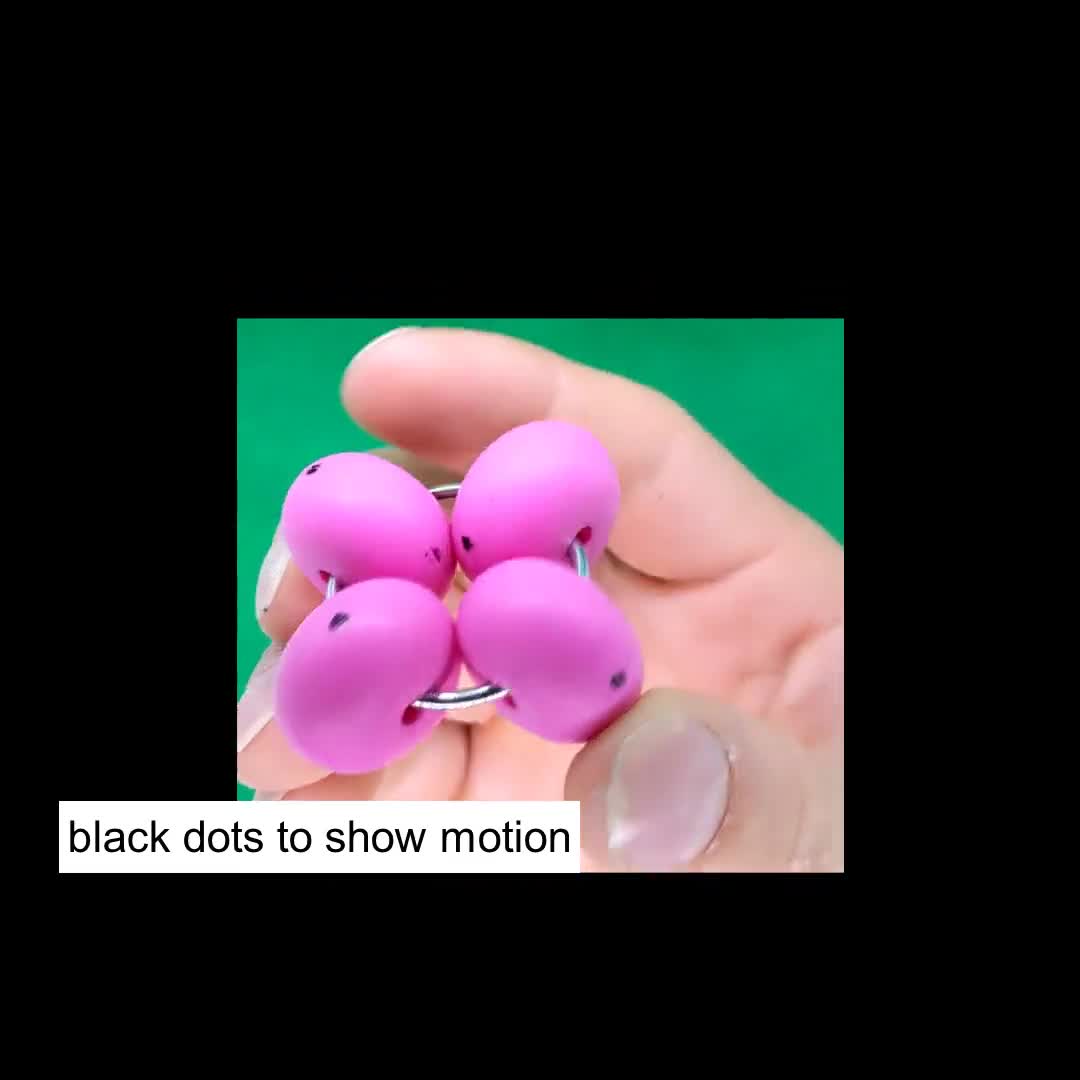 Juguete sensorial antiestrés de silicona EDC con cuatro rodillos y estimulación silenciosa de Floppy Links Fidgets video poster