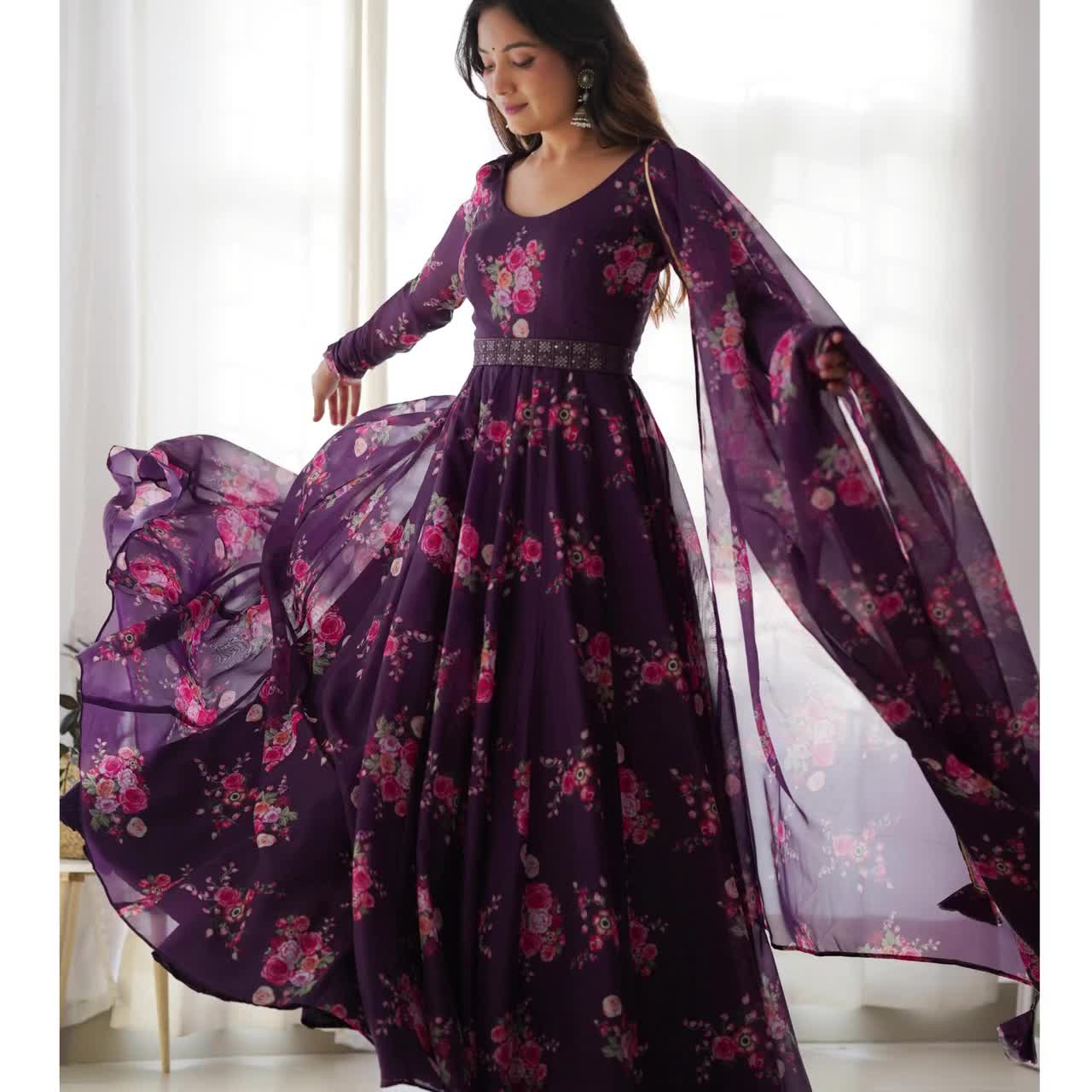 VeshCode Anarkali Gown Price in India - Buy VeshCode Anarkali Gown online  at Flipkart.com