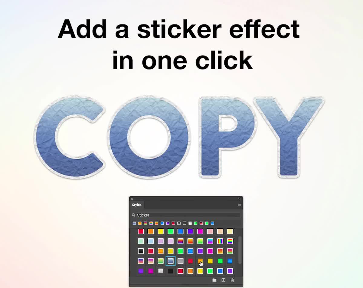 Photoshop Sticker Layer Styles | 70 Layer Styles for Adobe Photoshop, Adobe Photoshop Download (ASL File) video poster