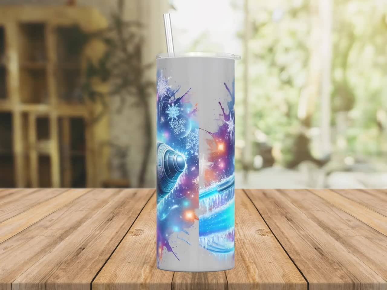 Elsa and Anna Frozen Tumbler Wrap PNG, 20 oz Watercolor Splash Digital Design - High Resolution - Instant Digital PNG Download video poster