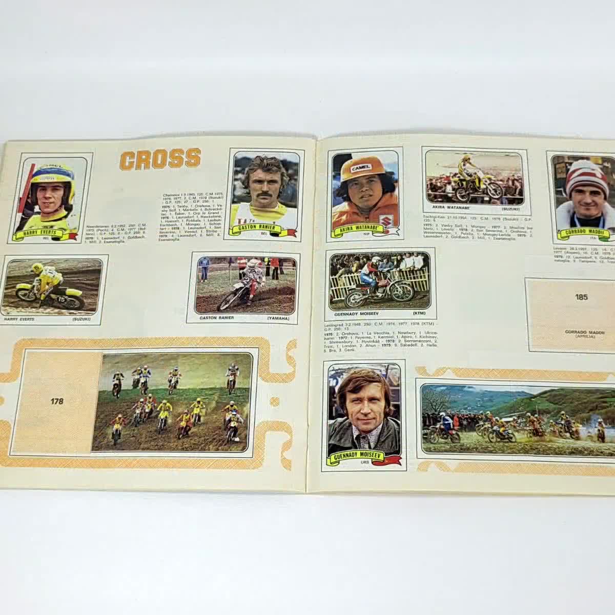 Panini Moto Sport 1979 Sticker Album (54 Stickers Missing