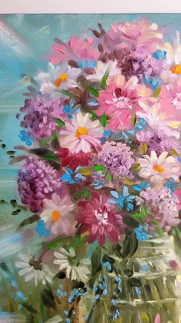 Painting Flowers with Oil Paint Sticks 