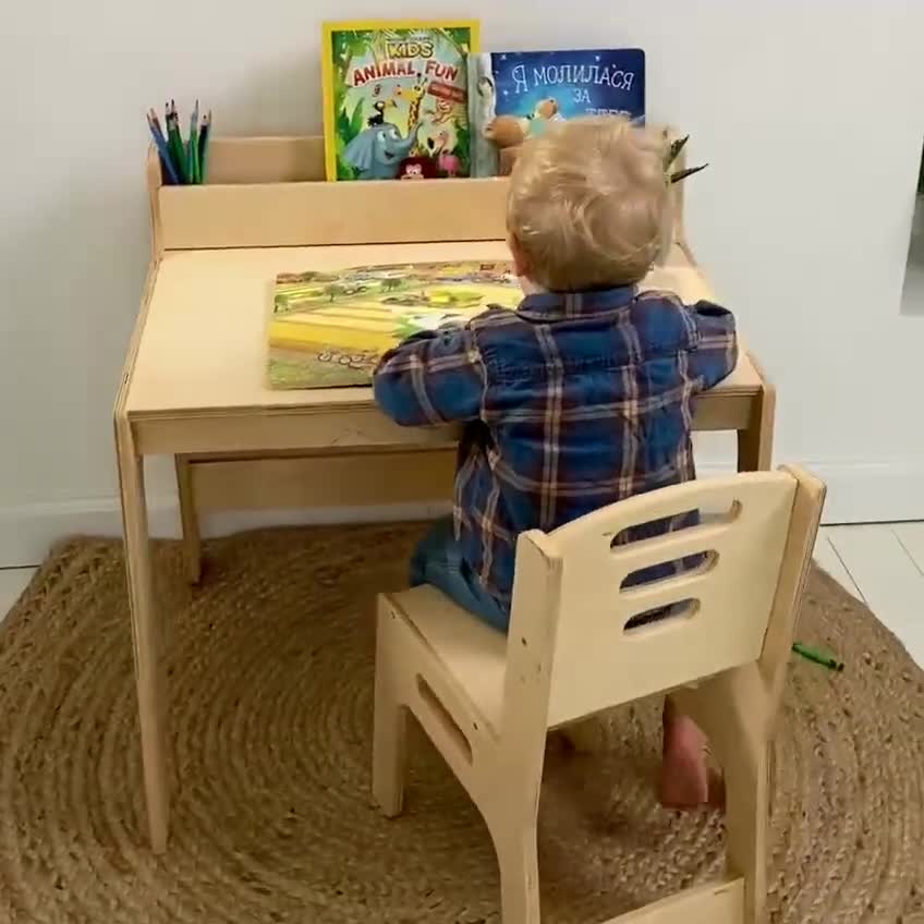 2-4 anni tavolo e sedia Montessori Set tavolo da studio in legno scrivania  per attività per bambini tavolo per bambini mobili per bambini sedia per  bambini - AliExpress