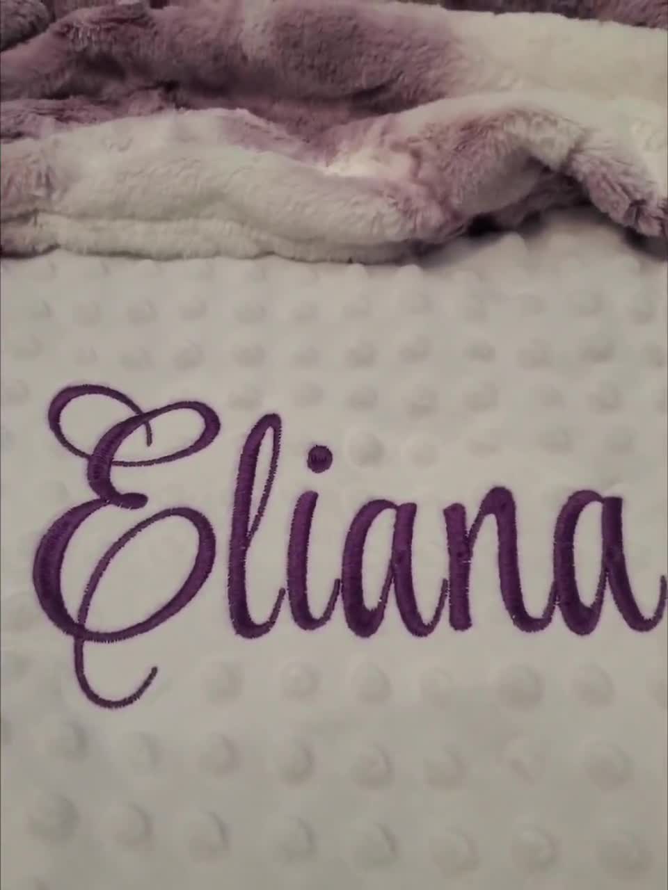 Personalized Baby Blanket for girl - Vanilla Berry Sorbet Luxe with White  Dot Minky - Baby Shower Gift - Newborn Girl Or Newborn Boy