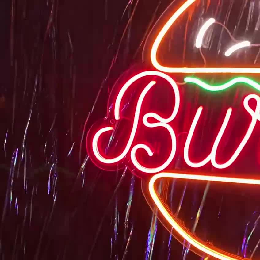 bud n burgers neon sign