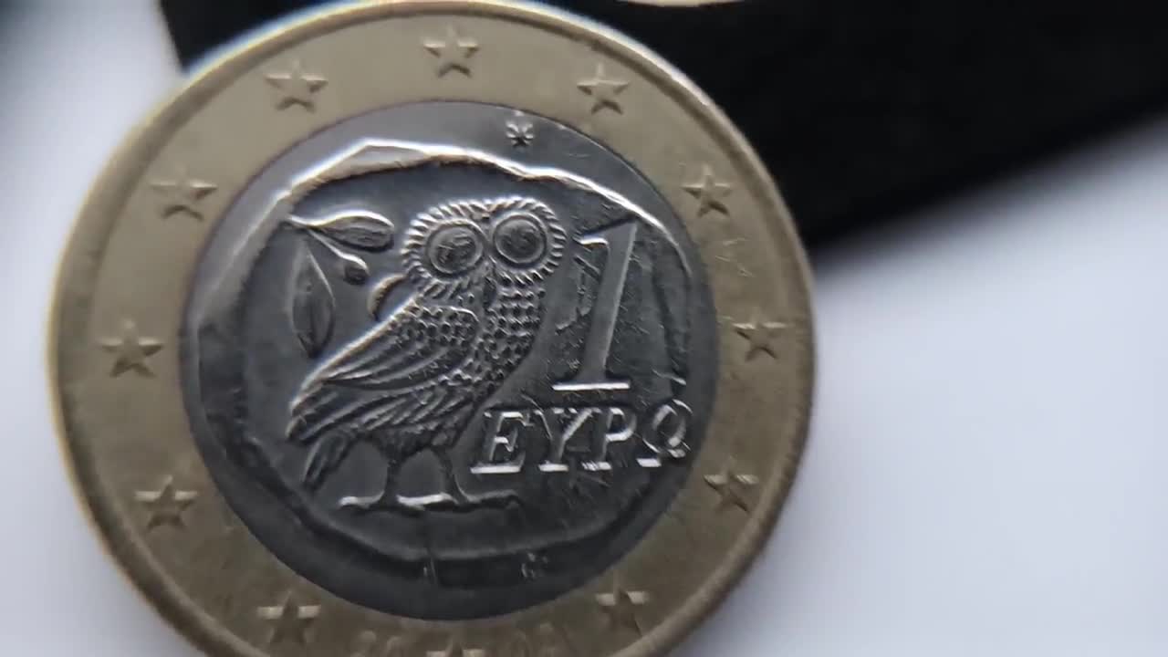 Coin 1 Euro Owl Greece With S 2002 Rare Coin Finland Mint House Unique Coin  Symbol of Goddess Athena 