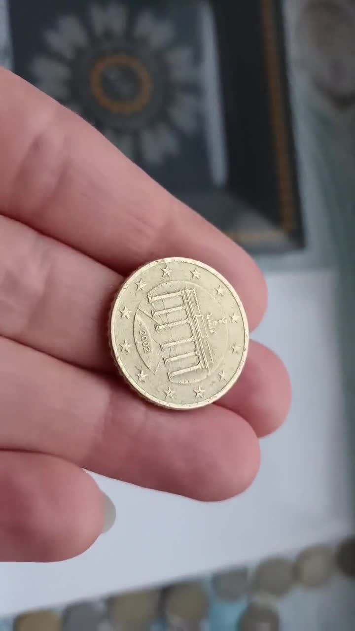 Germany 50 Euro Cent 2002 Mint Letter Error Rare Coin