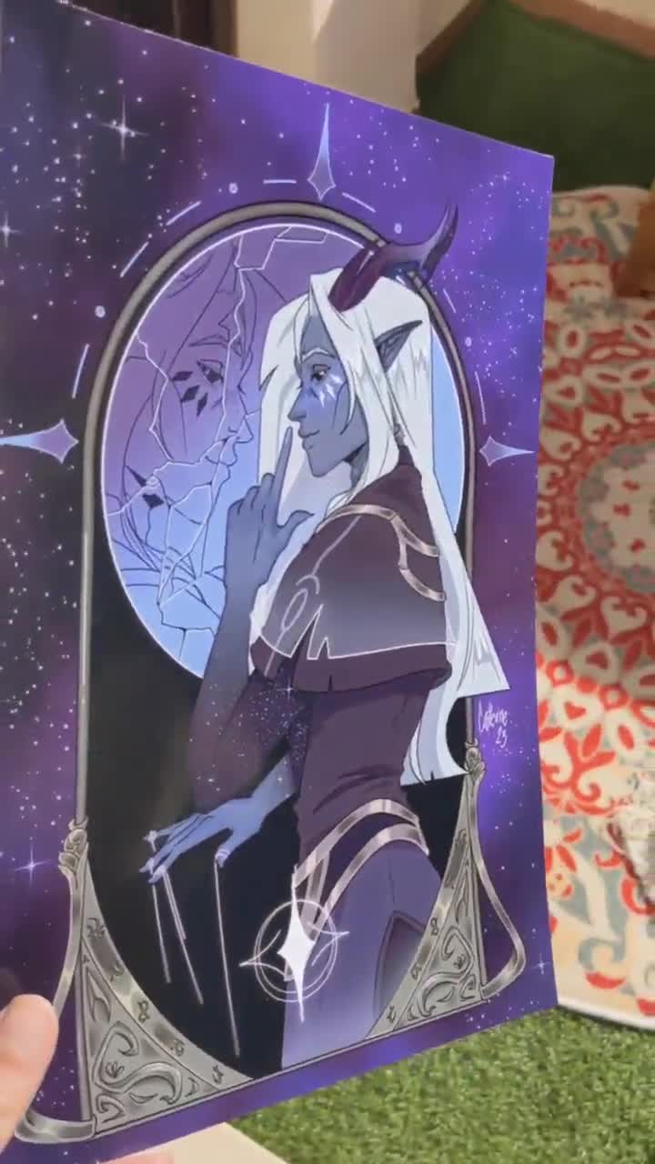 Aaravos poster ilustración, El príncipe dragón El misterio de Aaravos  Impresión digital, Print