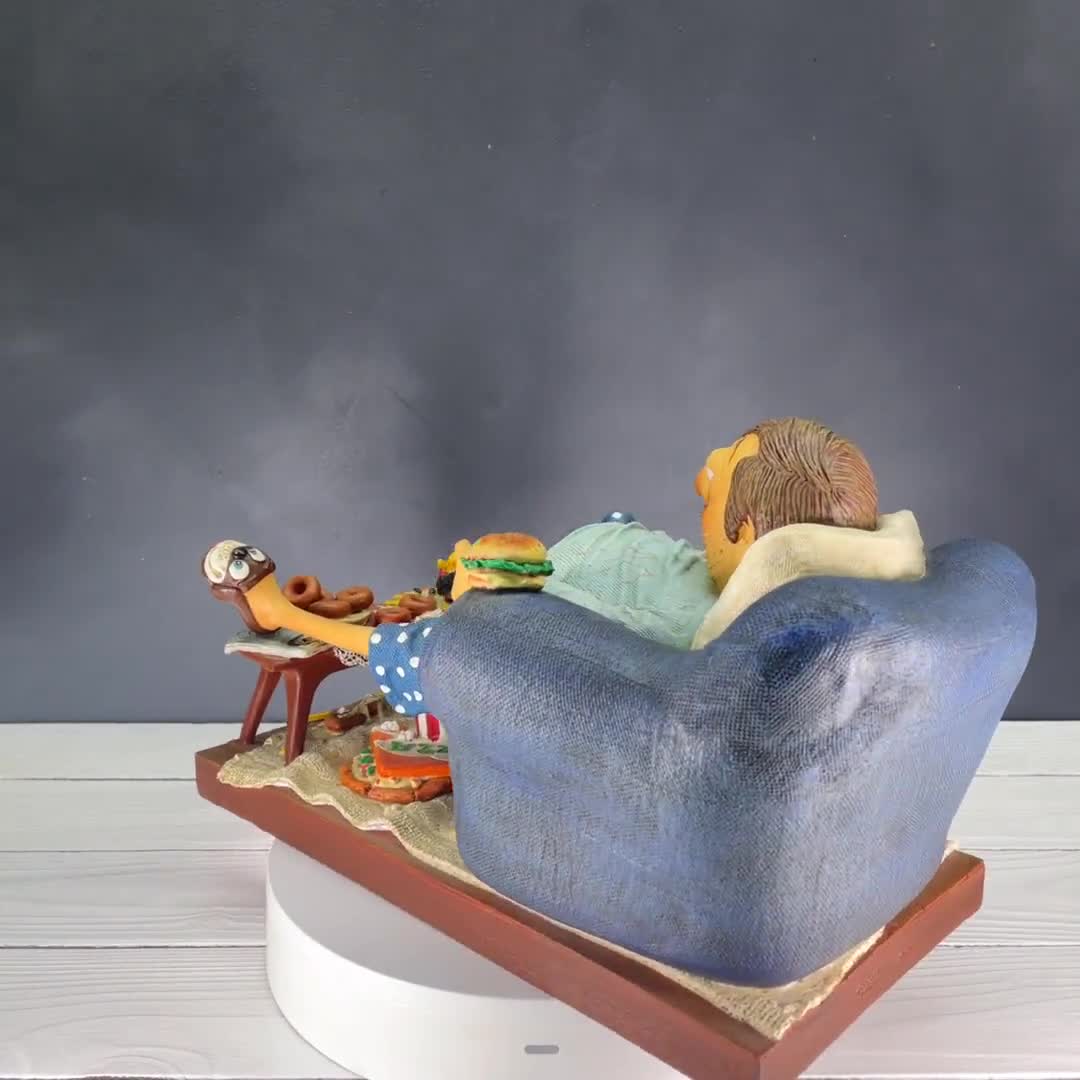 The Couch Potato Figurine, Hand-painted, TV & Movie Lovers' Art, Unique  Humorous Decor, Perfect Gift, Relaxing Scene, Collectible - Etsy