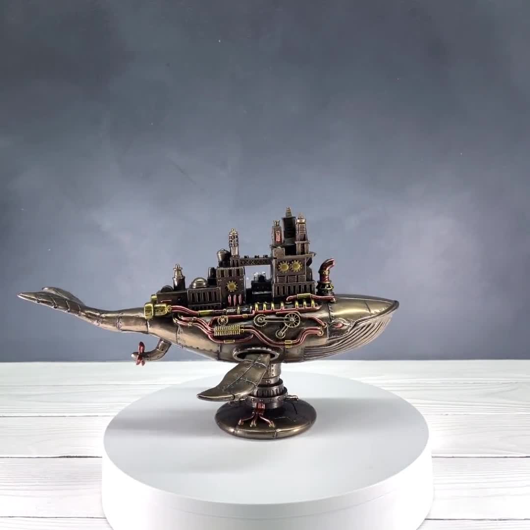 Steampunk Galactic Colony Whale Statue deals