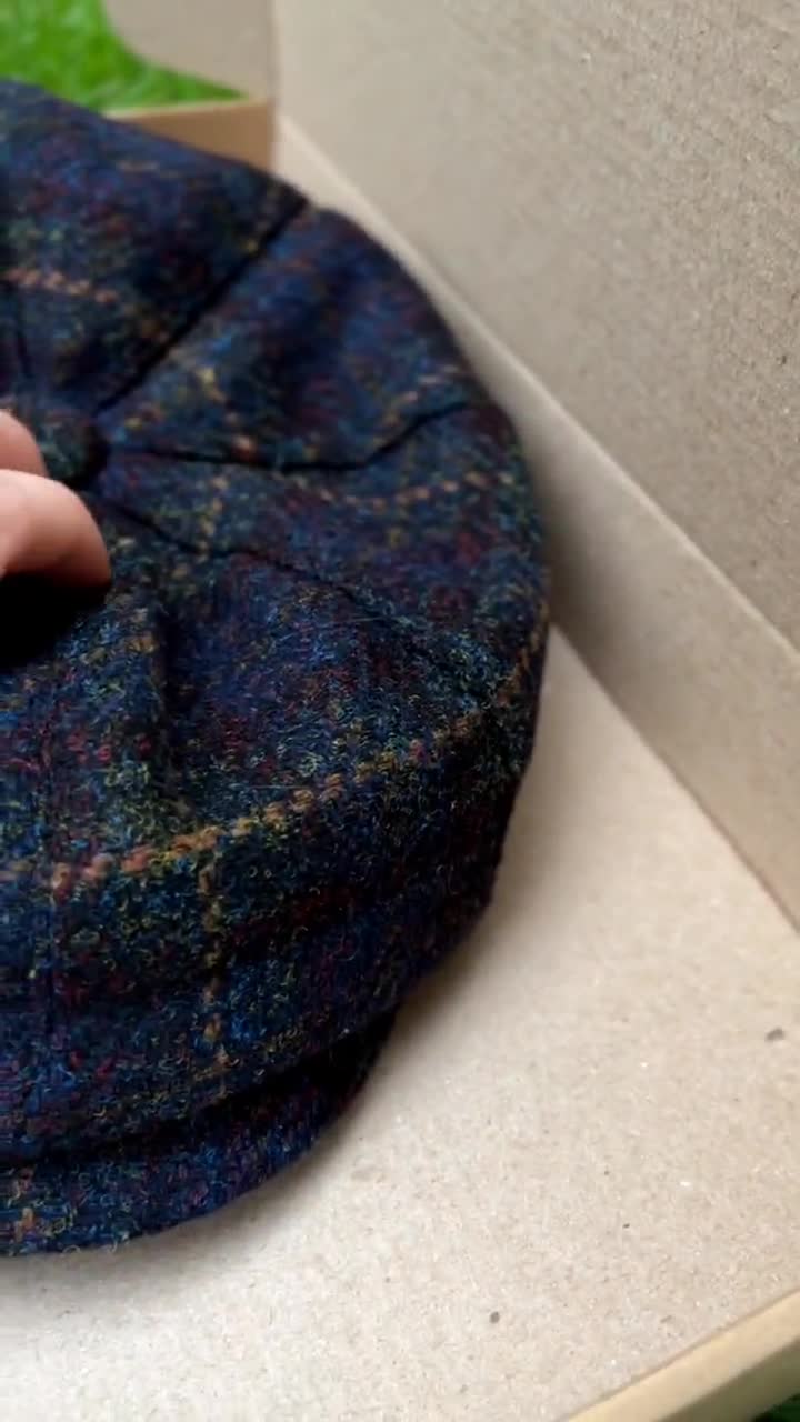 Berretto Piatto Uomo YAMEIZE - Flat Cap In Cotone Quadri Scozzesi - Foto 6