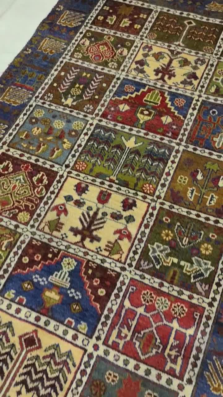 4x6 Baluchi Area Rug - Blue Rug - Hand Knotted Wool Rug