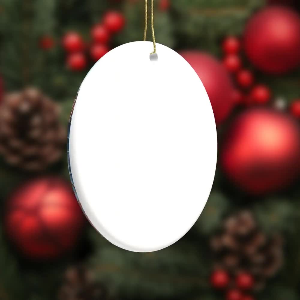 ロンドンのクリスマス陶器製オーナメント：ユニオンジャックバスの記念