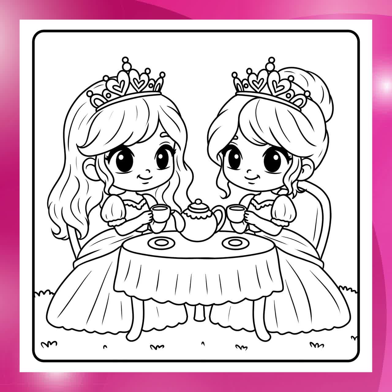 Paquete de páginas para colorear para niñas: Princesa, Unicornio, Sirena, Hada, Bruja. Dibujos fáciles para colorear para niños, imprimibles, actividad de fantasía en PDF. DESCARGA DIGITAL. video poster