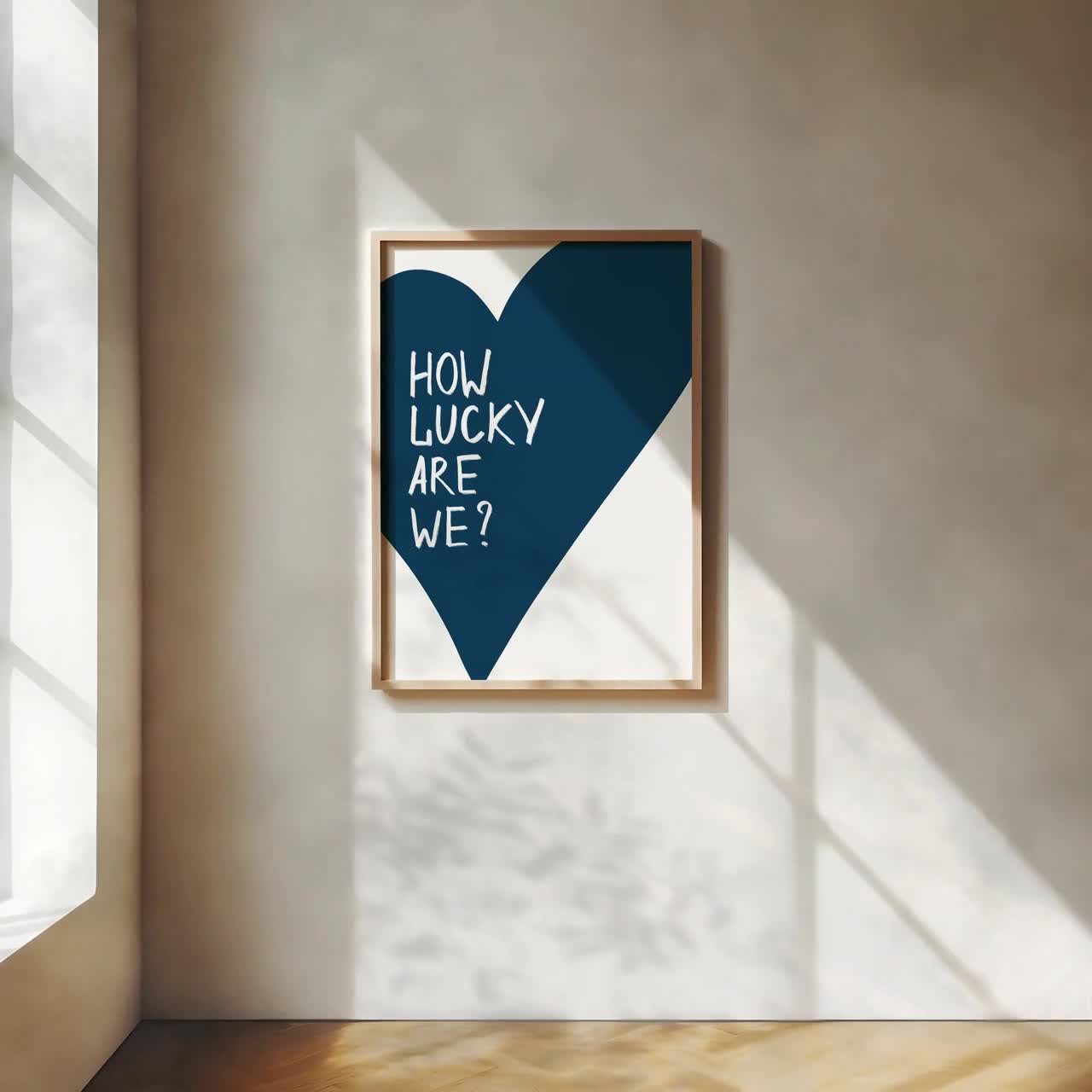 How Lucky Are We Wall Decor Vintage Trendy Green Hearts Poker Prints