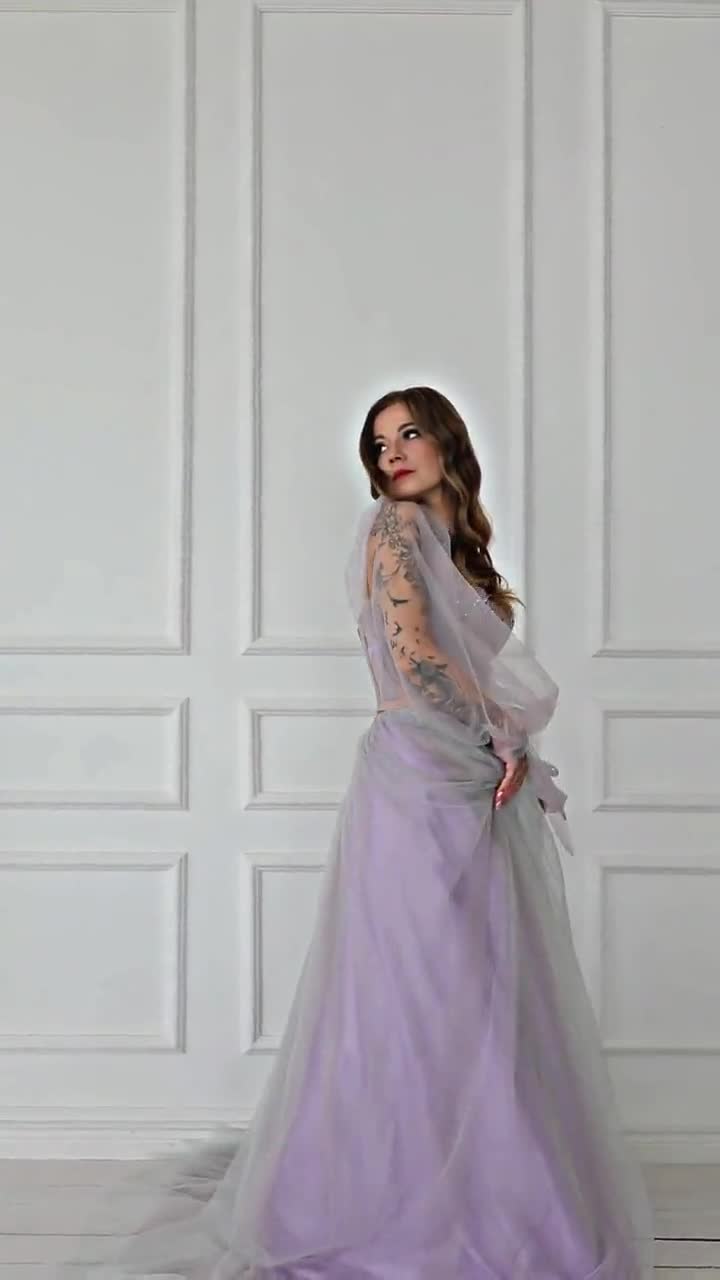 green emerald velvet dress Lilac Satin 18th Century Stays – French Meadows main image 0