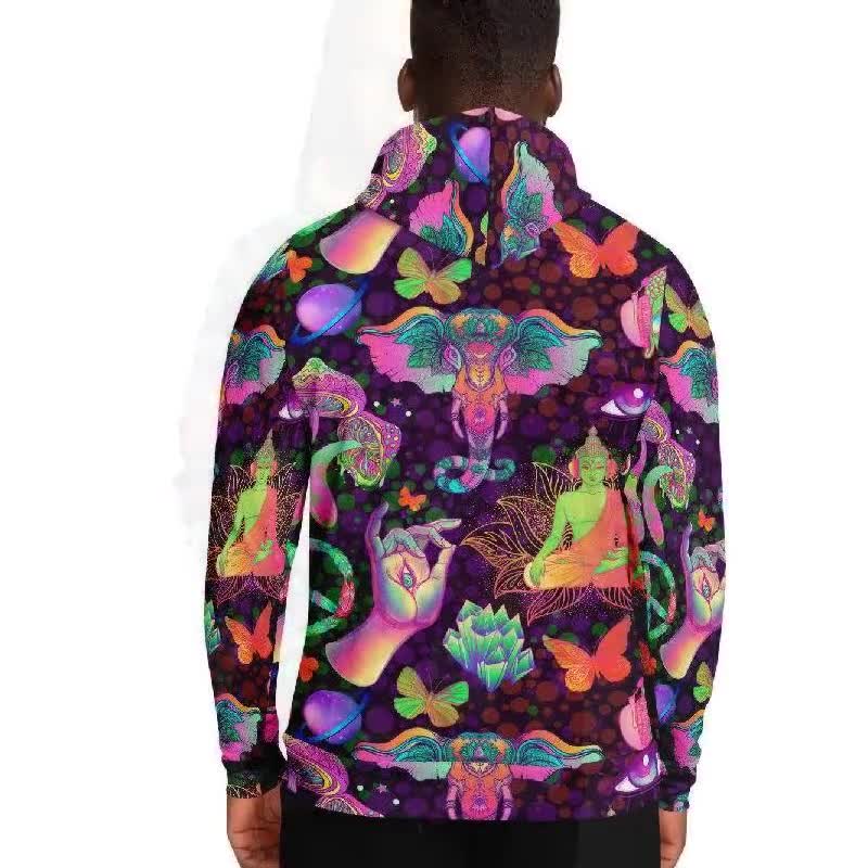 Louis Vuitton LV x YK Psychedelic Flower Zipped Hoodie