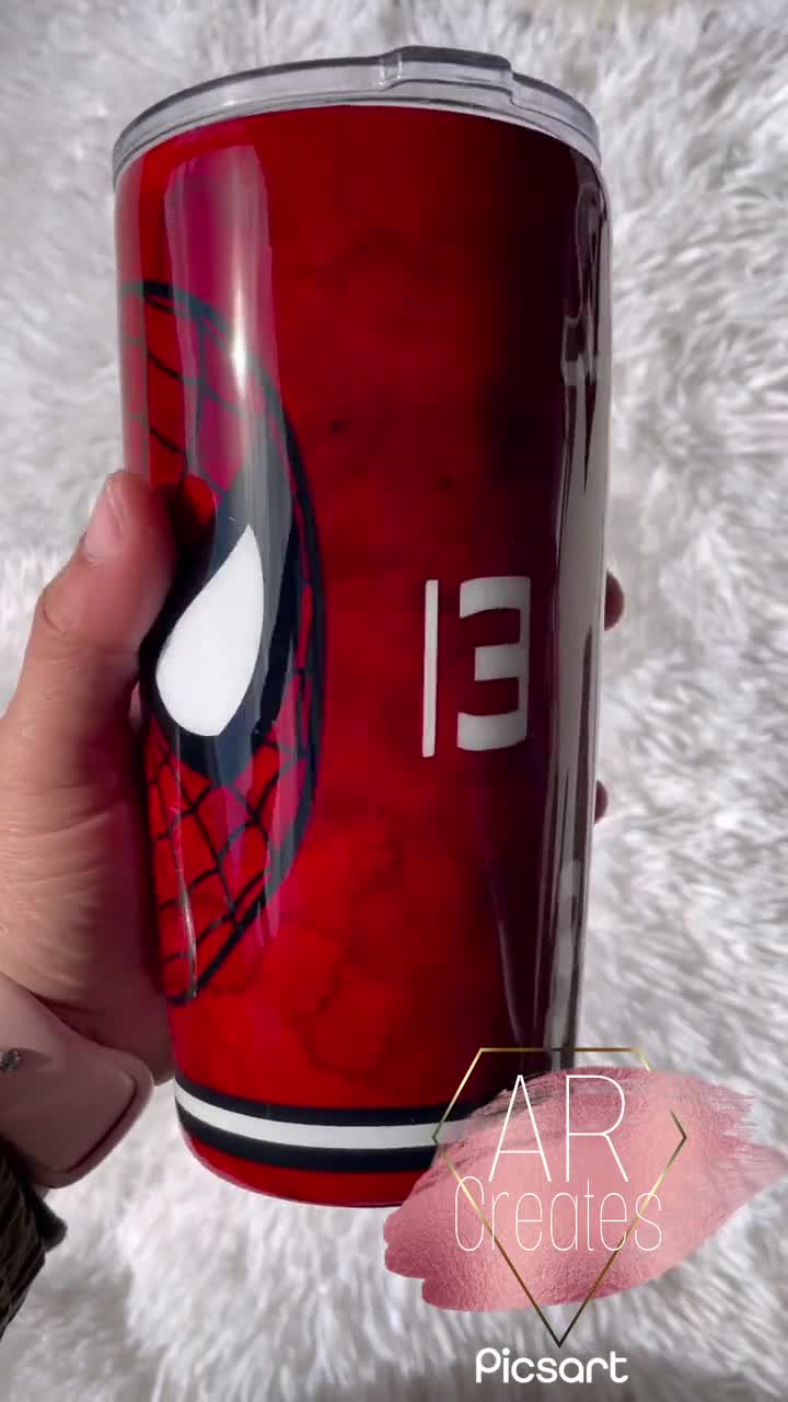 Spider-Man 🕷 #spider #spiderman #aiden #tumbler #diy #diytumbler