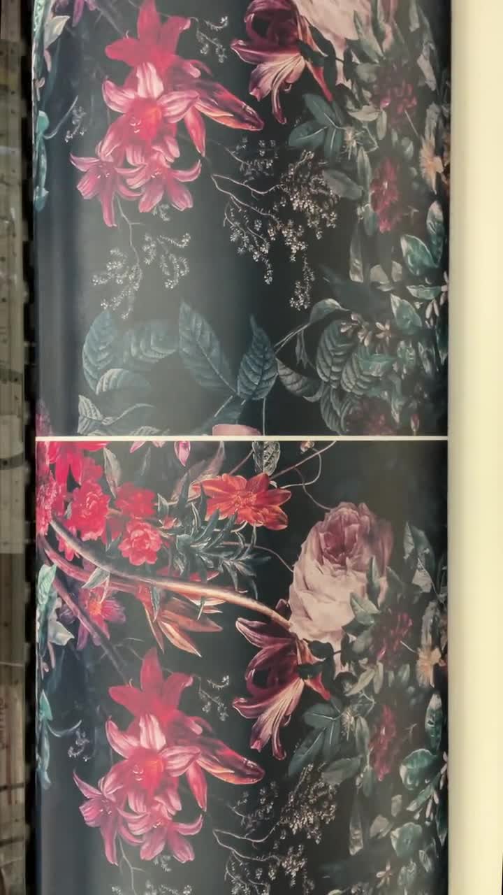 Dark Luxury Floral Wallpaper. 2022 Collection. Watercolor Floral. Peel +  Stick and Traditional Options. Accent Wall. Updated. 75 Inch