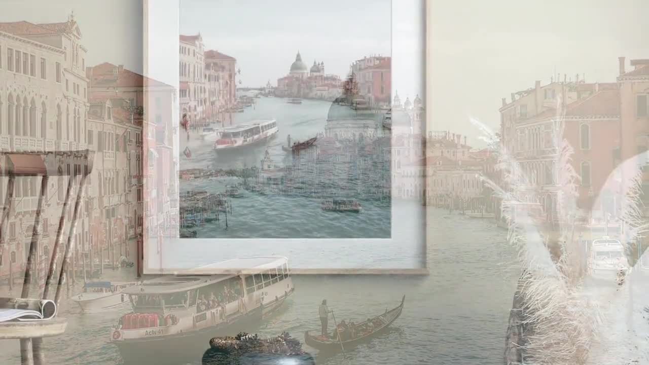 Venice Canal Aerial Print: Pastel Travel Photography, Digital Wall