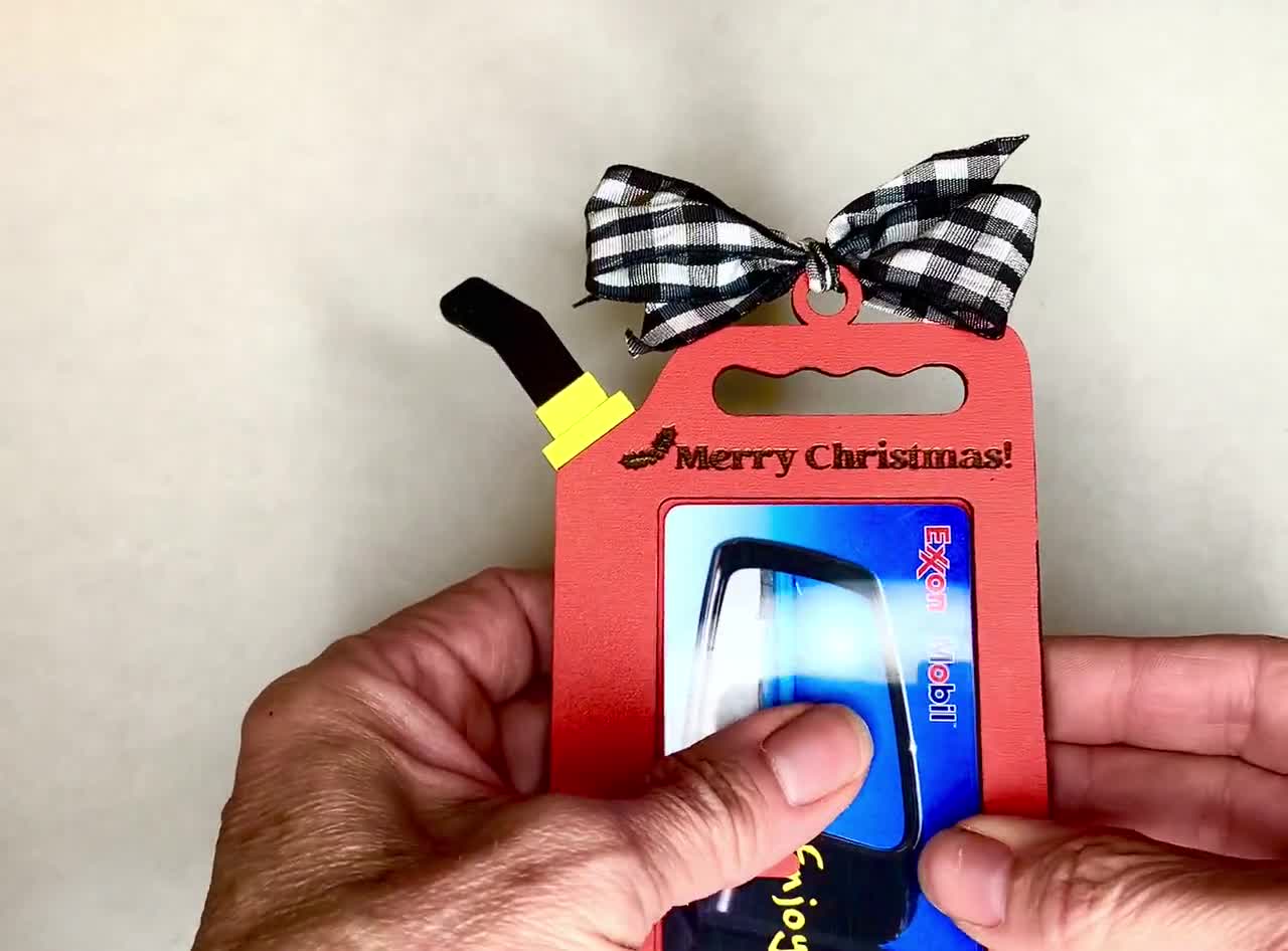 Lustige Gas Geschenk Kartenhalter Ornamente Laser Cut Datei