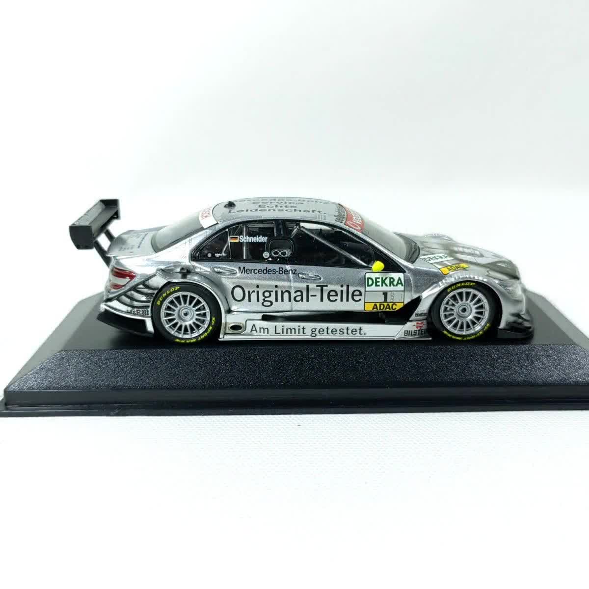 1:43 Mercedes C Class DTM 2007 No1 B Schneider Silver Diecast