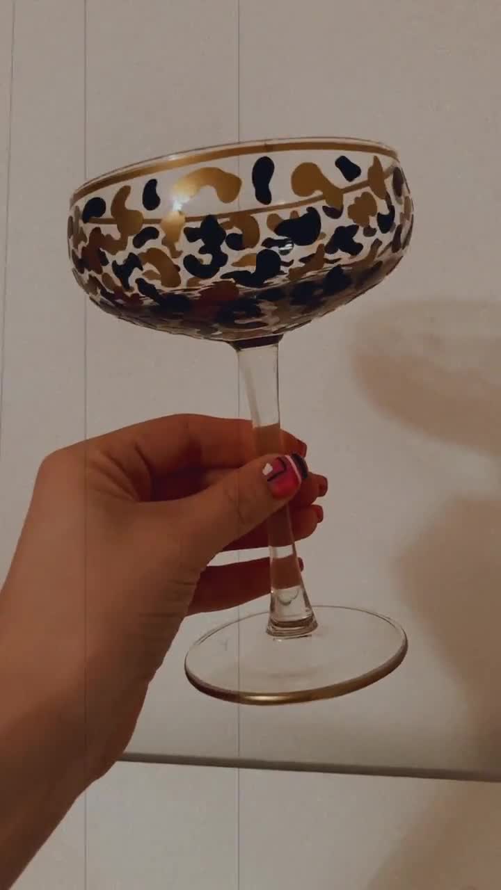 Leopard Print Sherry Glass - Cocktail Glass - ApolloBox