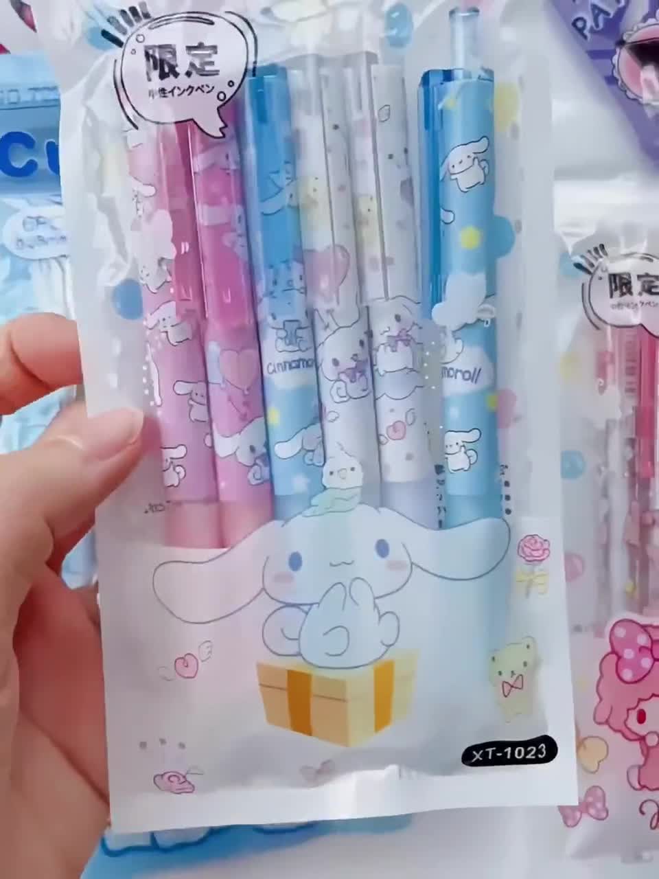 6pcs/set, Retractable Gel Pen, Pink Planner Pens, Kawaii