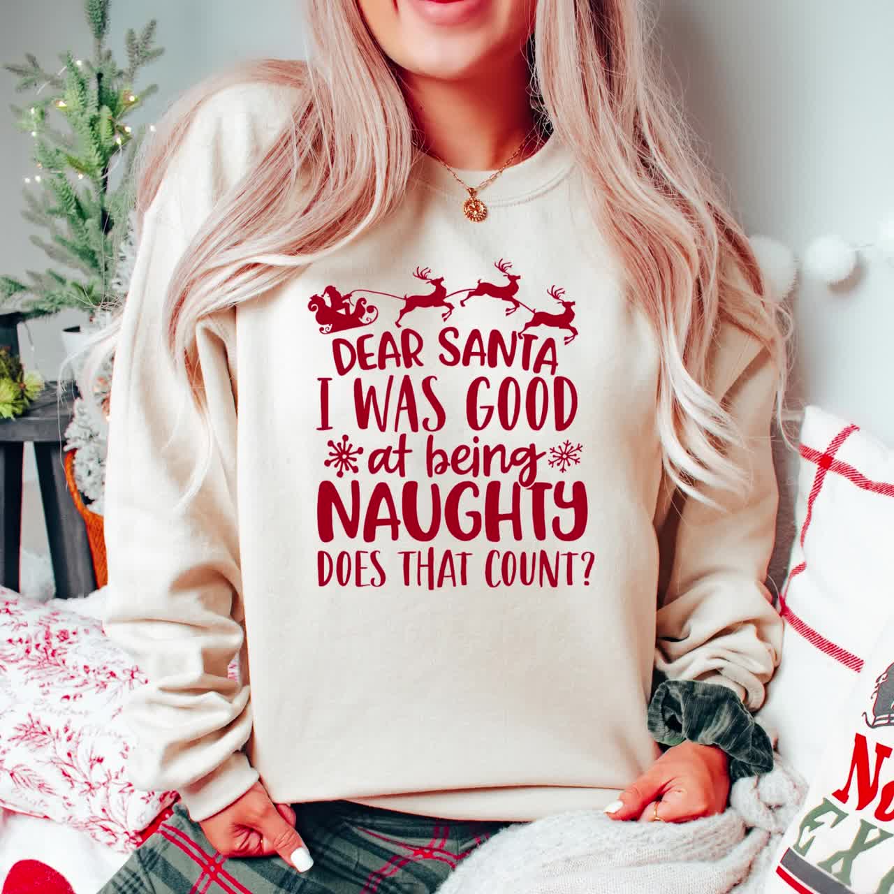 Dear Santa I've Been Good At Being Naughty Does That Count T-Shirt Dear Santa I've Been Good At Being Naughty Does That Count T-Shirt