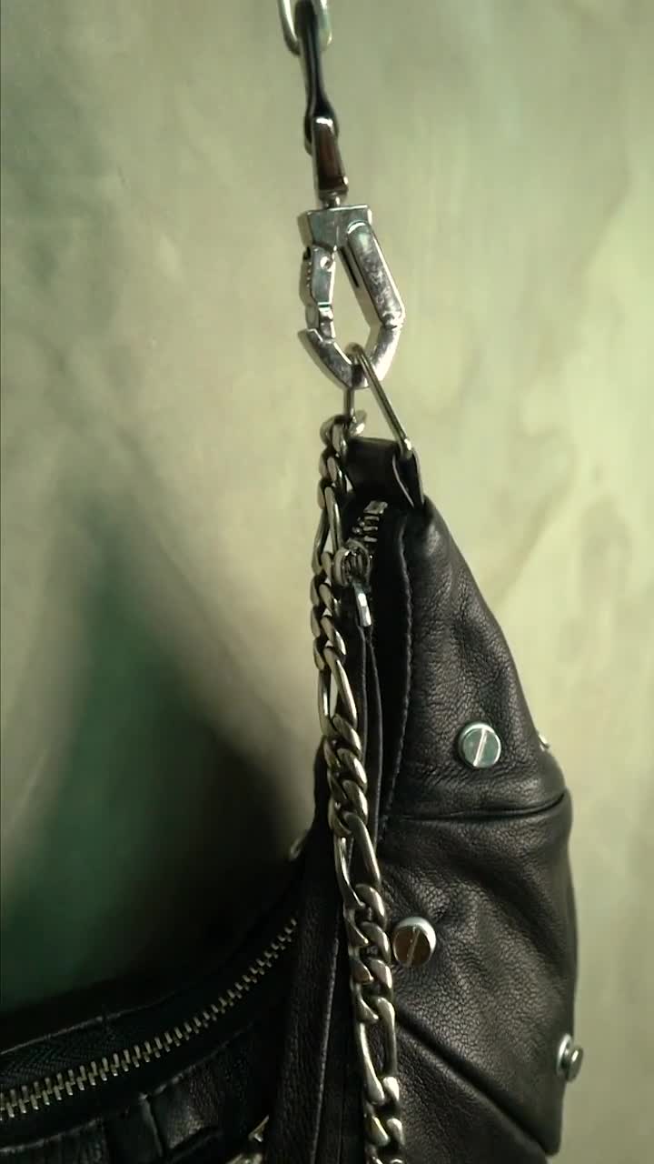 ショルダーバッグ・ポシェット LEATHERY Other Classic Chain Bag [BLACK] WESTERN ORIGIN Punk Gothic Skull Chain Crossbody Handbag