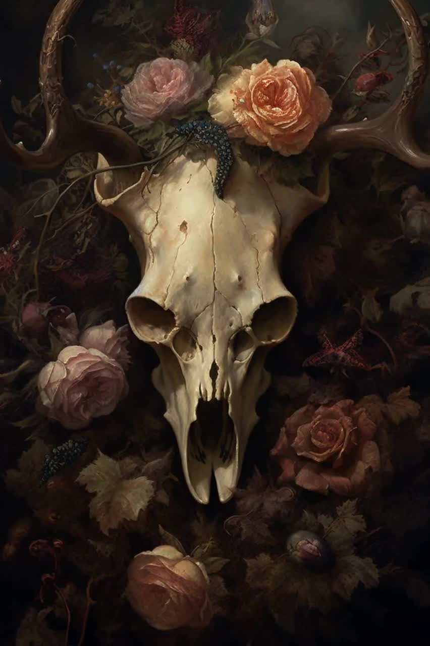 Skulls and Flowers Decor: Gothic Florals DIYs - Morena's Corner