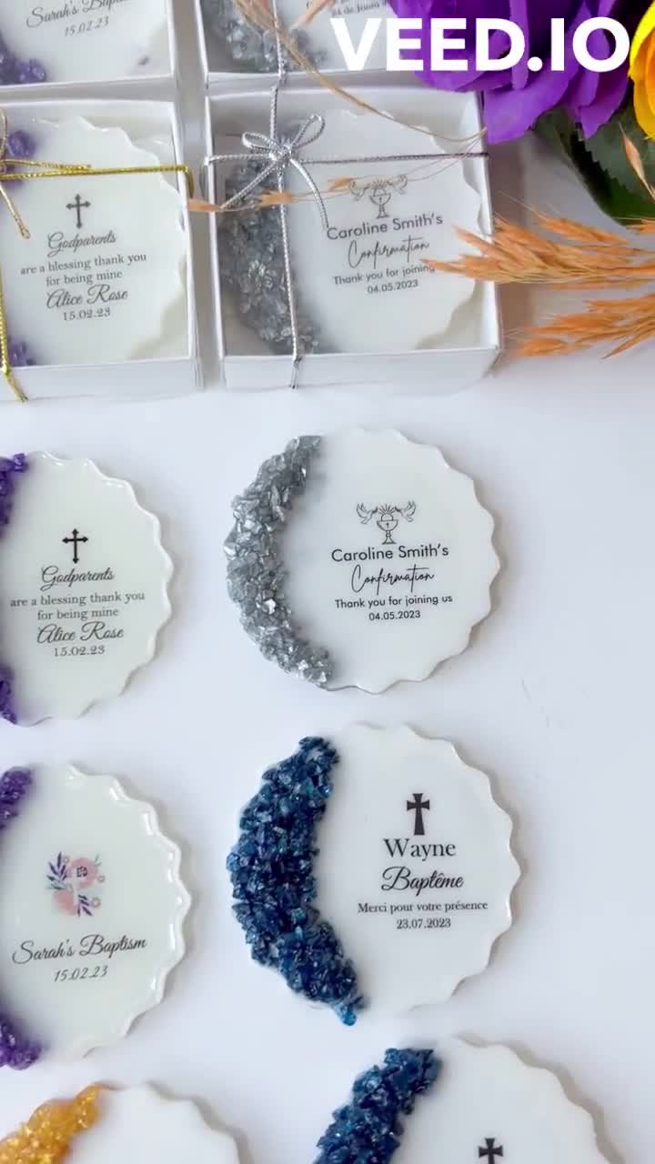 First communion favors for guests, Baptism favors, Confirmation gift,  Christening, Holy Eucharist favors, Resin Magnet, Epoxy Magnet favor