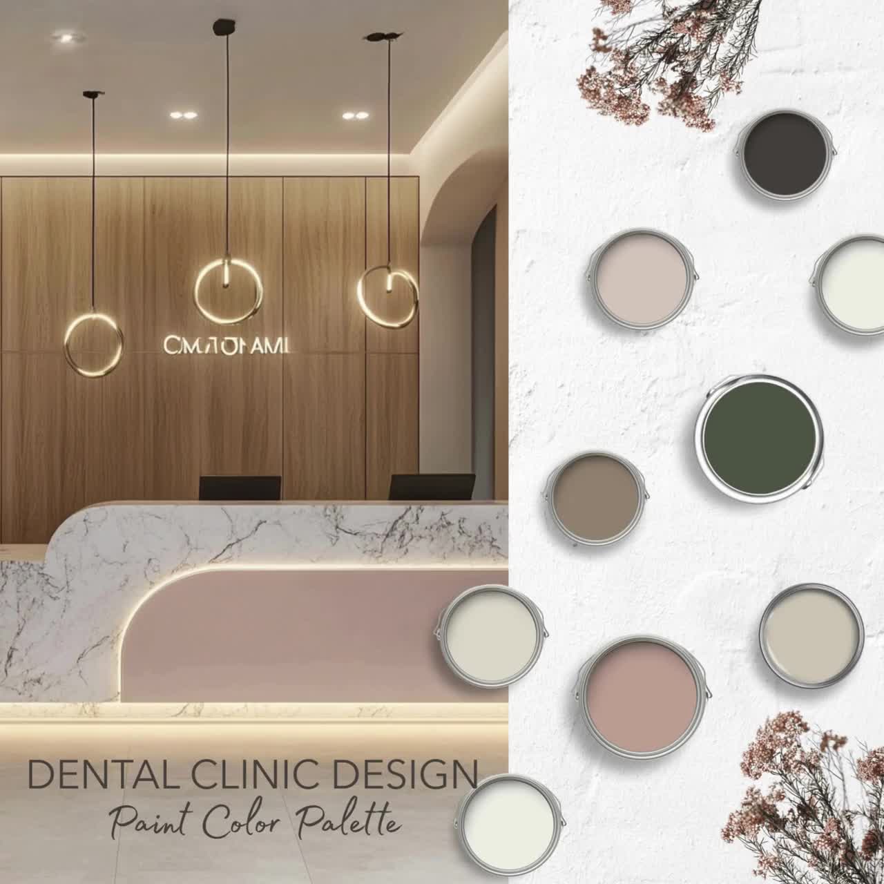 Diseño de clínica dental de lujo, paleta de colores de pintura interior de  atención médica rosa, diseño de consultorio dental, recepción de clínica  dental, sala de espera del dentista - Etsy México, image size:1280x1280