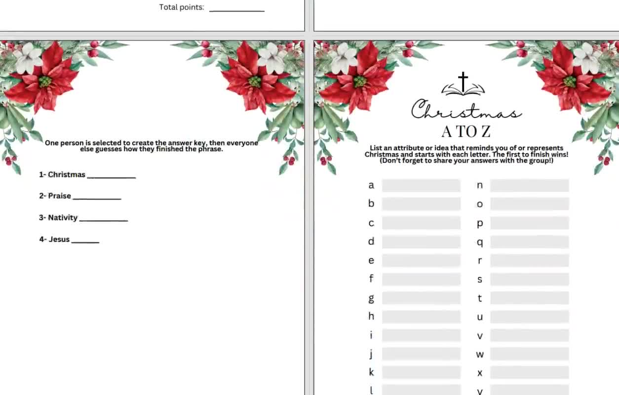 Women's Ministry Christmas Games MEGA Bundle: 16 Christian Activities (PDF Download) - Etsy for Free Printable Christmas Games For Ladies Church Group