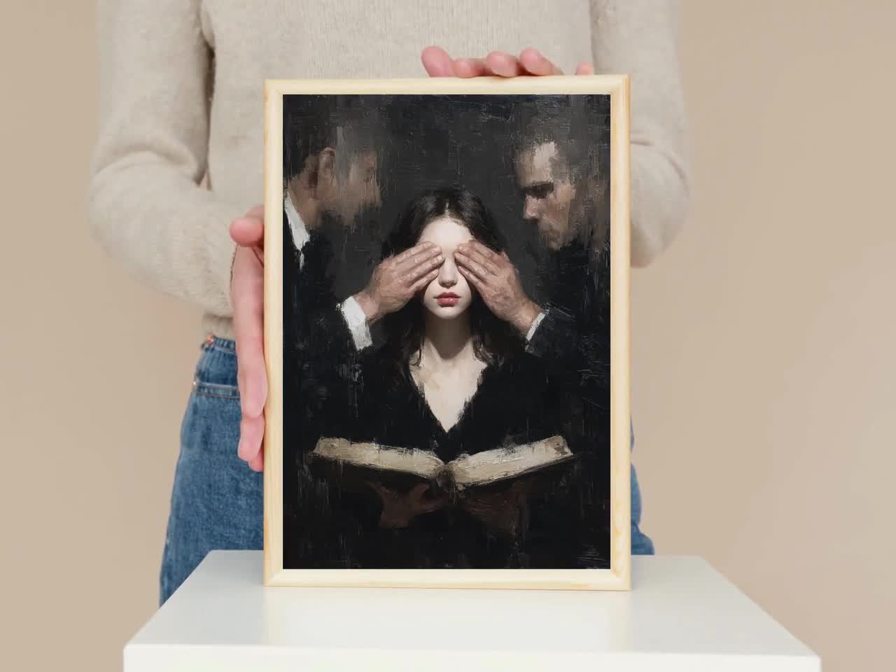 El conocimiento es poder // Impresión artística feminista: Dark Academia Decor (Descarga digital) video poster