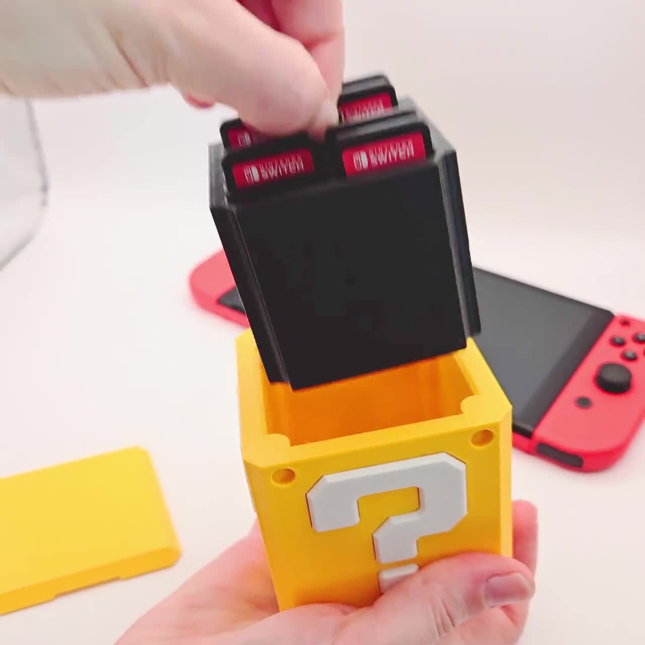 Nintendo Switch POST CARD HOLDER P'sclub seta Ninjaabxy Switch Game Card Case Holder with 24 Game & Micro