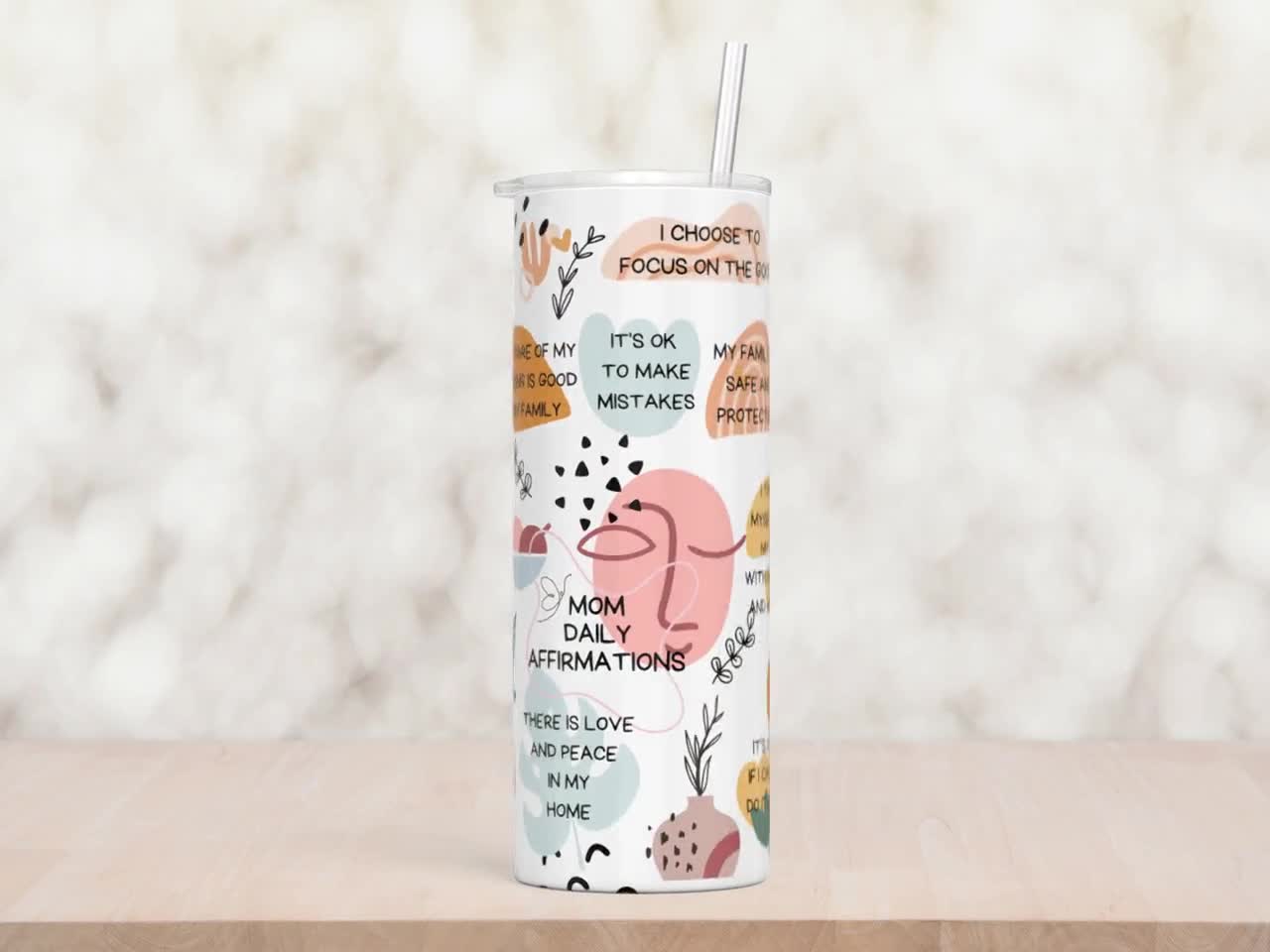 Mothers Day Tumbler / Mom Affirmations Graphic by PixelKat