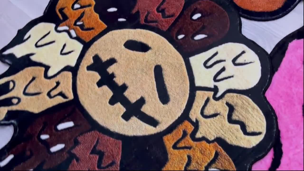 Kanye West CD Rug, CD Rug, Music Album Rug, Kanye West Bear Rug, Bear Rug, Kanye West Dropout Bear Rug, Music Decor, Tufted Look Printed Rug video poster