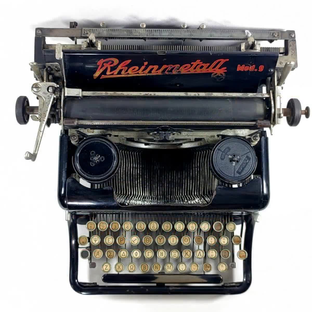 レトロな魅力：希少なラインメタル9型タイプライター - 1920年代の